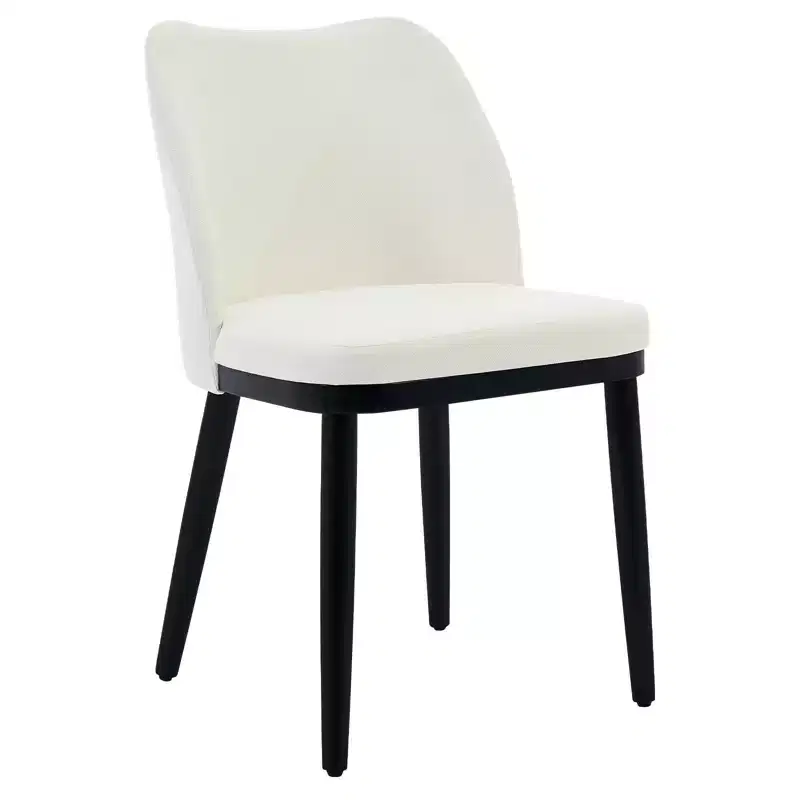 COZONY Dining Chairs Set of 2, Modern Upholstered Fabric Side Chairs with Padded Seat and Wood Legs, Accent Dining Room Chairs Kitchen & Living Room