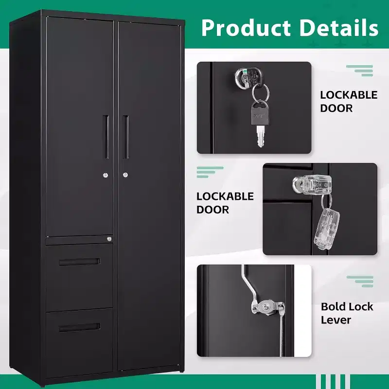 BALHAM TRADE-67 Large Metal filing cabinet Set of 1 -Adjustable Shelves for Home,Office, Warehouse,Garage