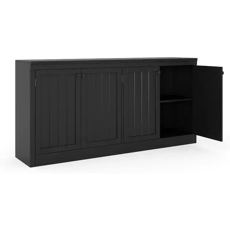 4-Door Sideboard Cabinet, Modern Storage Buffet for Dining Room, Living Room and Office Use, Ample Storage Space