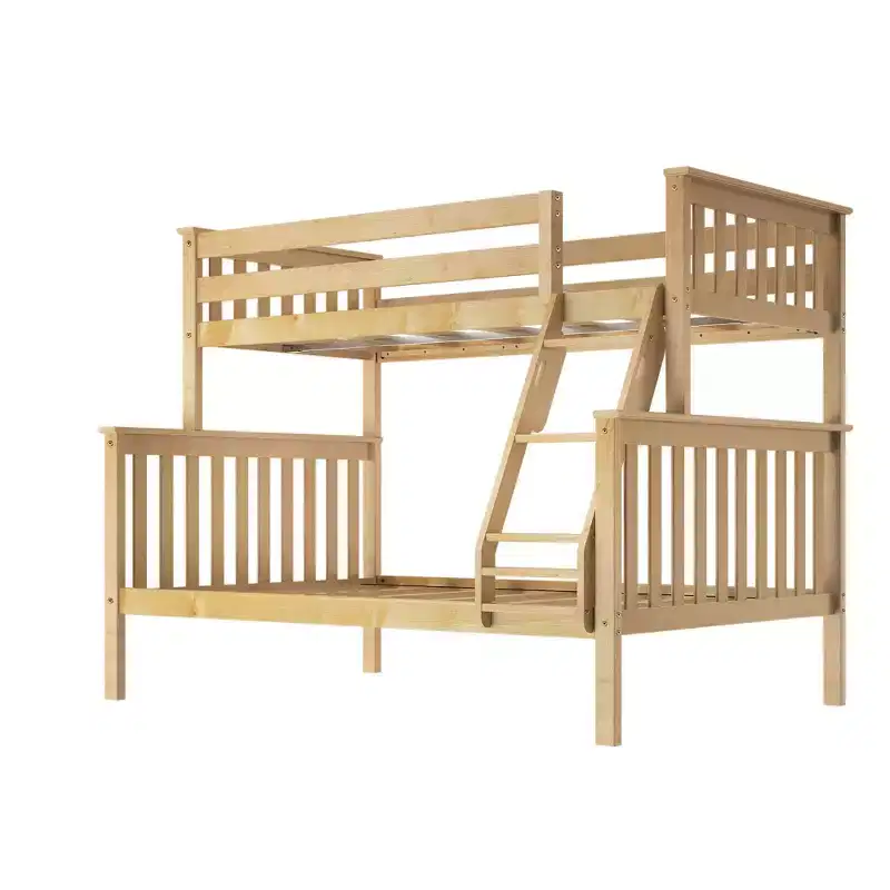 Solid Wood Twin over Full Bunk Bed, No Box Spring Needed, Low VOC, 400 lb Capacity