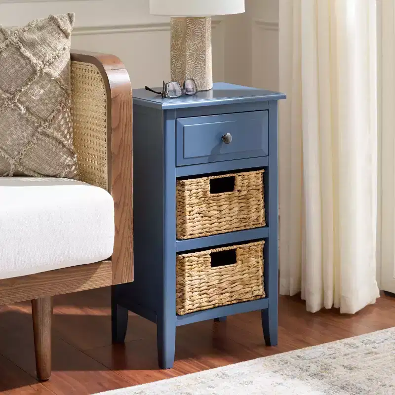 Everly Drawer Side Table - AMH5743 - Safavieh Couture