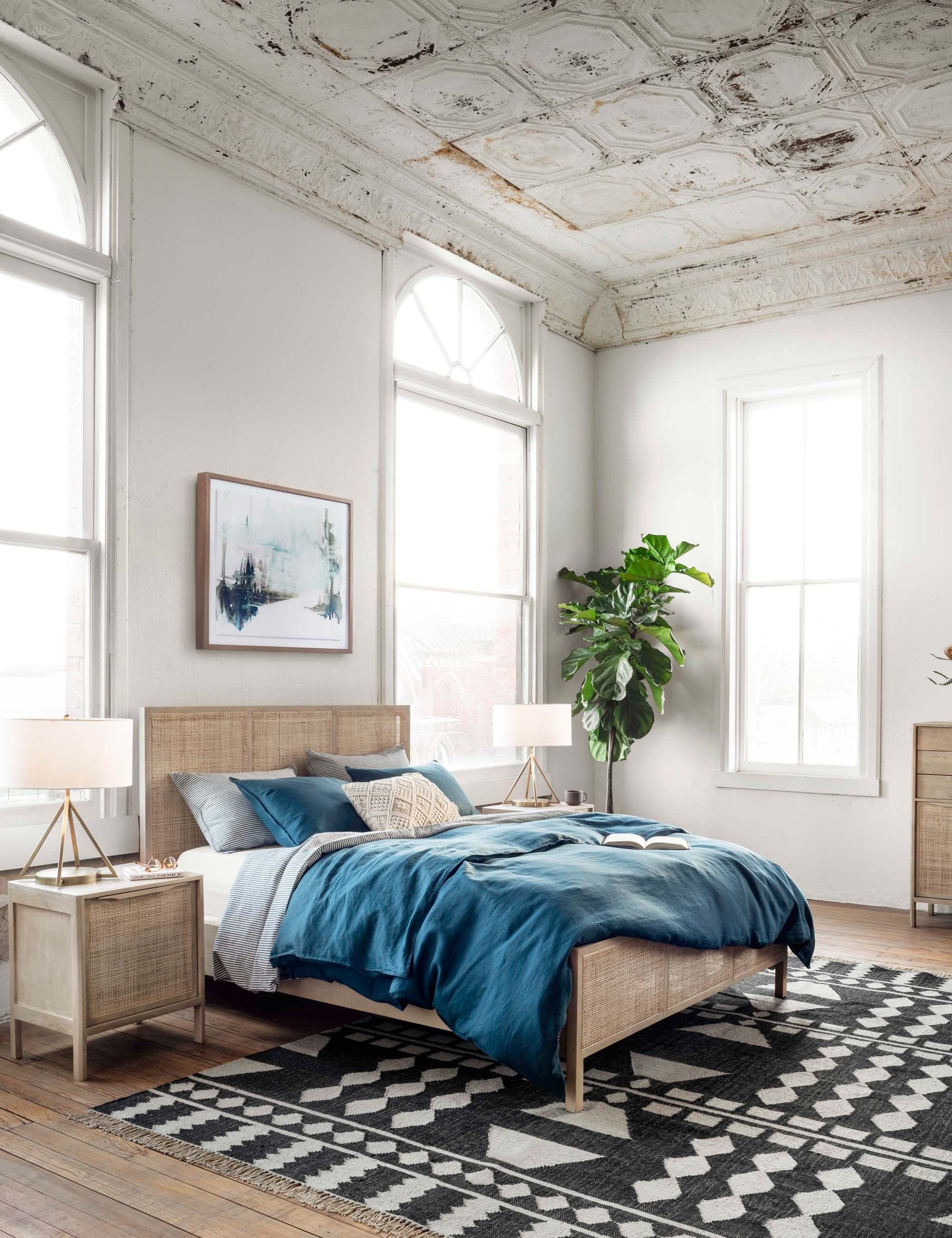 Nightstand Clean lines and an airy profile bring a cool coastal feel to the nightstand. We love the classic touch of the woven cane front for its