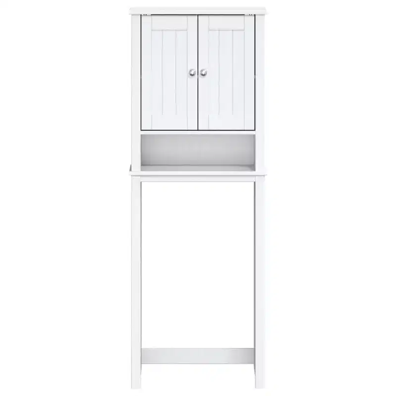 vidaXL BERG Washing Machine Cabinet Black 29.9x10.6x64.8 Solid Wood