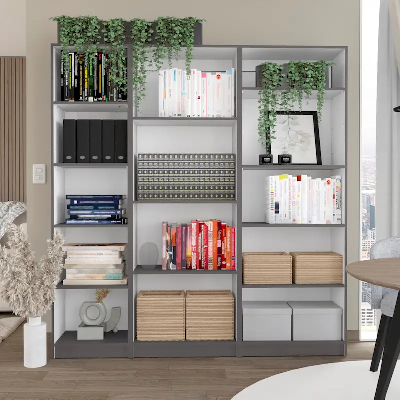 Kenyon 67 Wide 5-Shelf Bookcase Set of 3