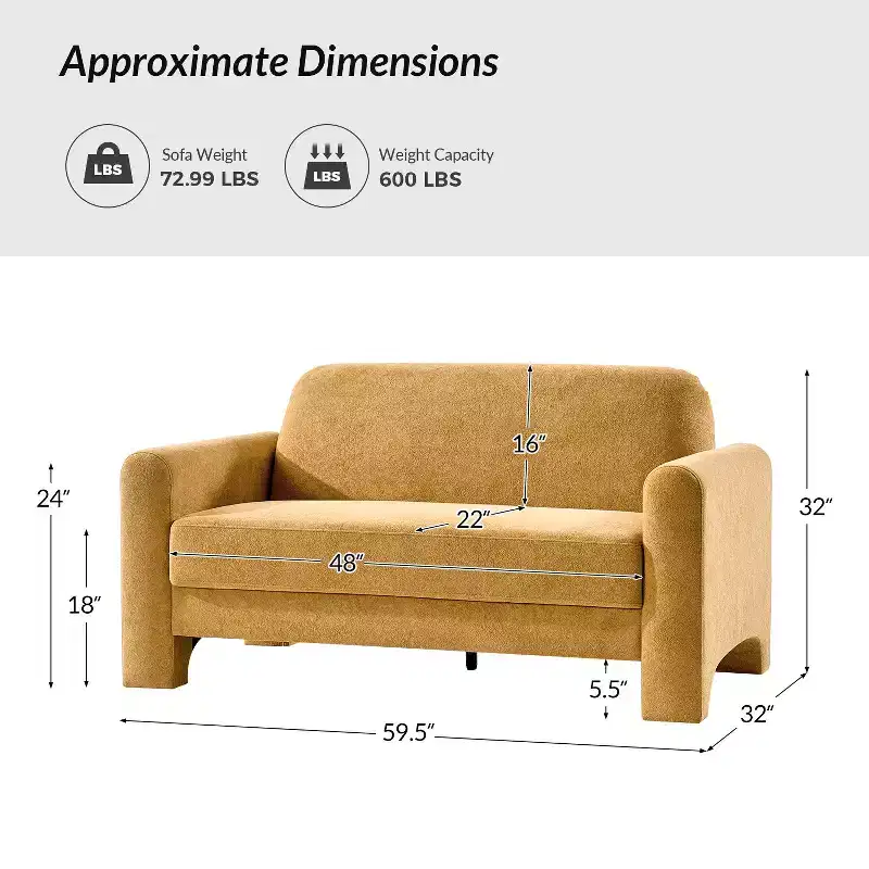 Felisa Modern Loveseats Sofa|ART OF LIVING DESIGNS
