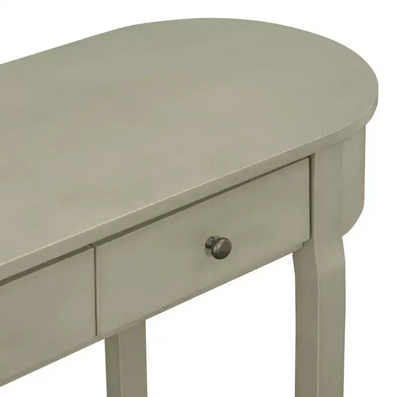 Whisen Rustic Console Table Entryway Table Side Table with Fluted Drawer Front