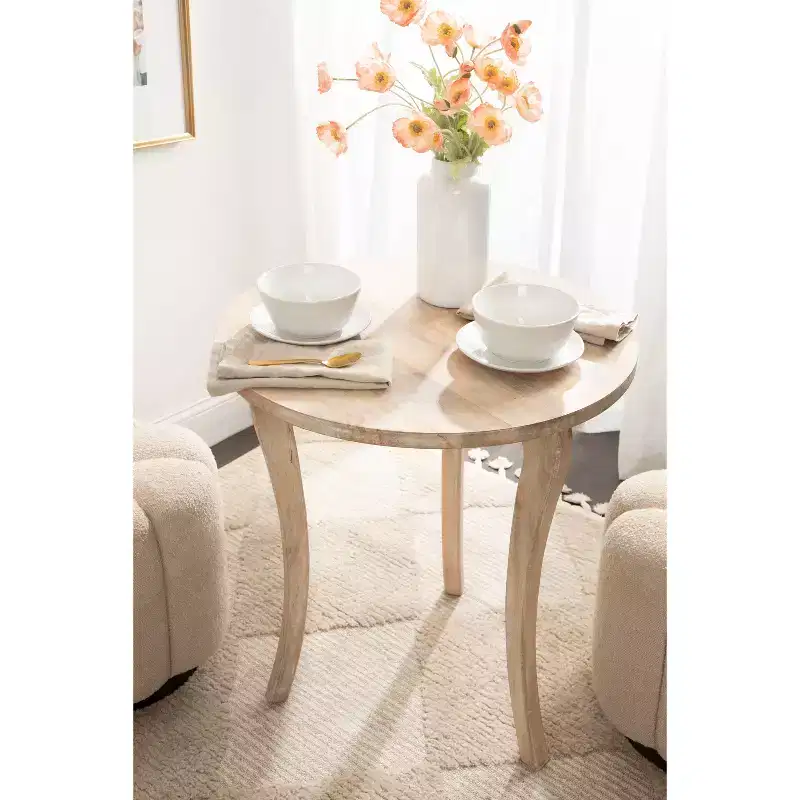 Kate and Laurel Mariona Round Entryway Table, 26x26x30, Natural