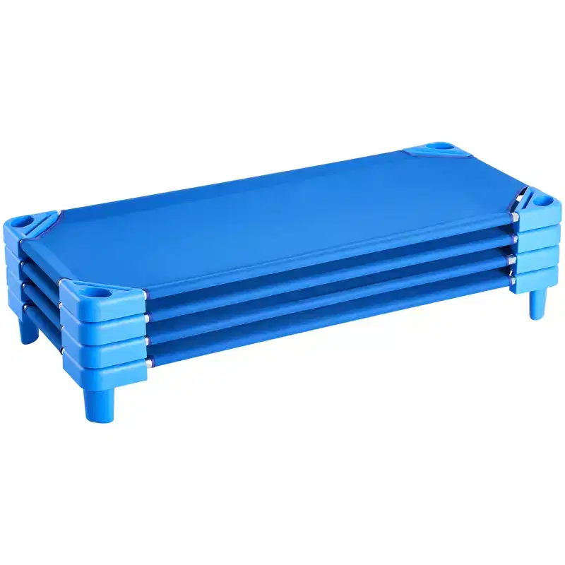 Stackable Kiddie Cot, Portable Toddler Nap Cots, Standard Size 52 L x 23 W Daycare Cots for Kids, Preschool Classroom Daycare Beds