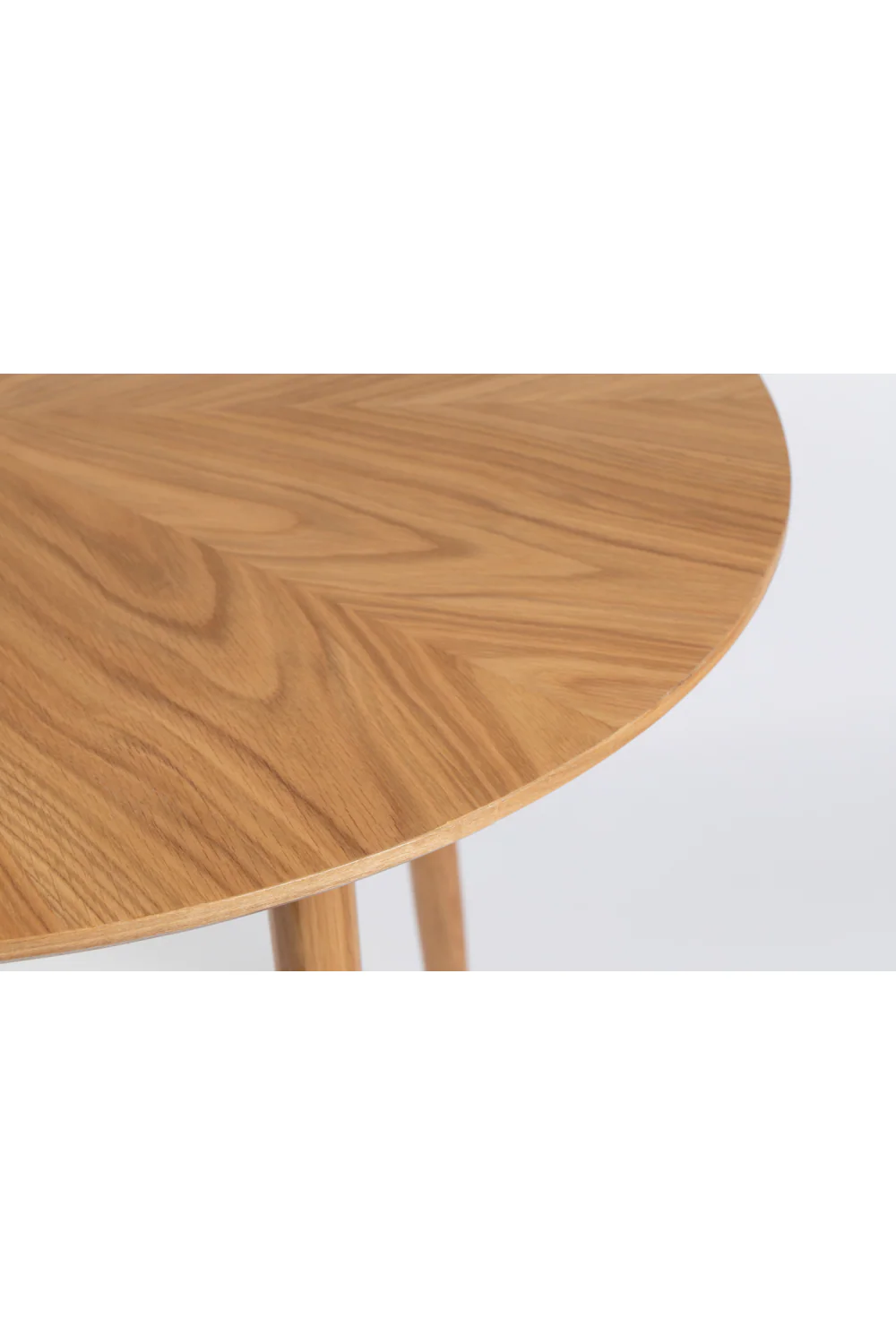 Round Natural Wood Dining Table