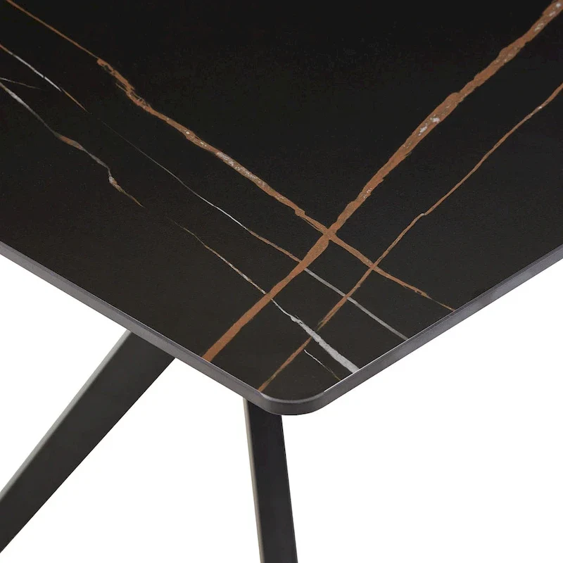 Vaduz 70 Iron Grey Metal Base 4-6 Person Dining Table