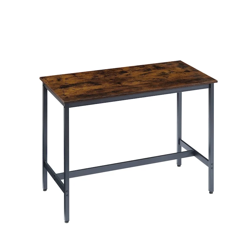 7-Piece Bar Table and Chairs Set with PU Leather Stools