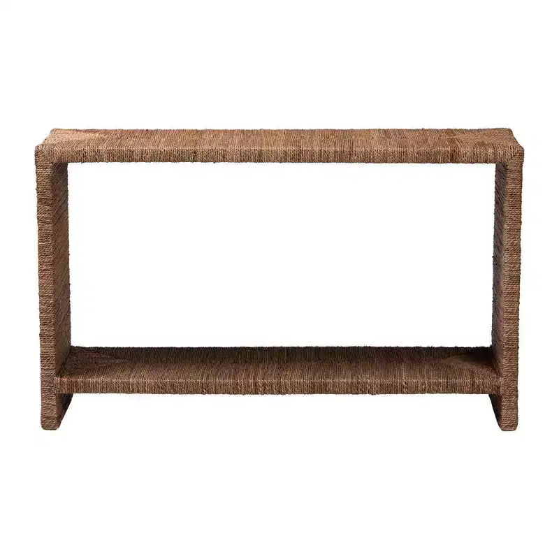 bali & pari Liza Seagrass Console Table Natural Seagrass