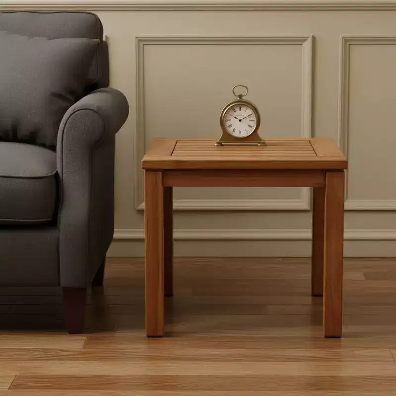 18 Brown Solid Wood Square End Table