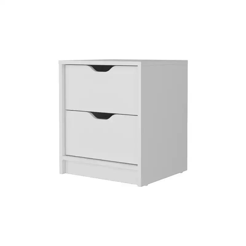 2 Stylish Functional 2 Drawer Nightstand for Bedroom Living Room