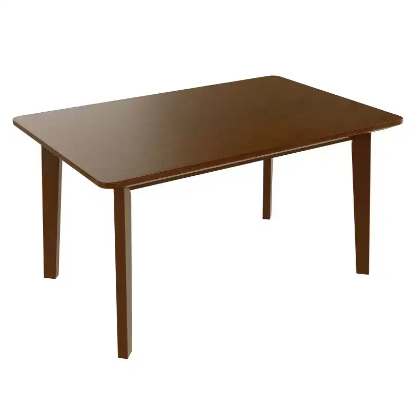5-Piece Rustic Dining Set with Wood Table and 4 Upholstered Chairs in Espresso