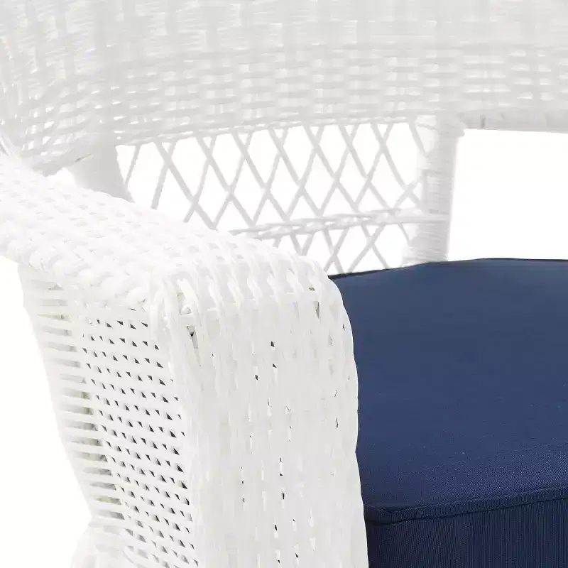 HomeStock Zen Zone Chair Set of 2, Durable Resin Wicker, Weather-Resistant with Cushions