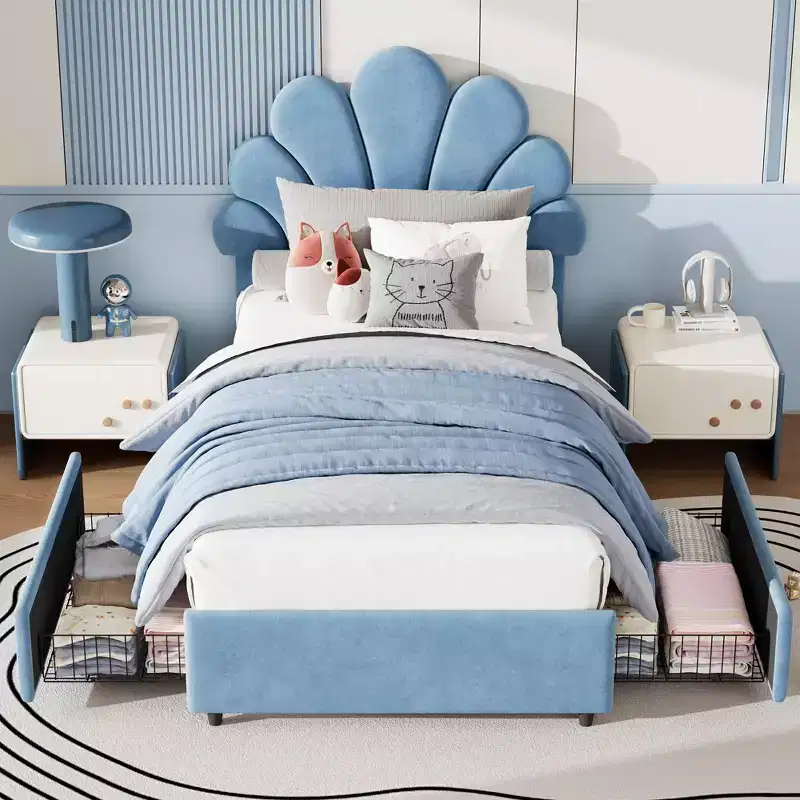 Twin Size Upholstered Bed Frame