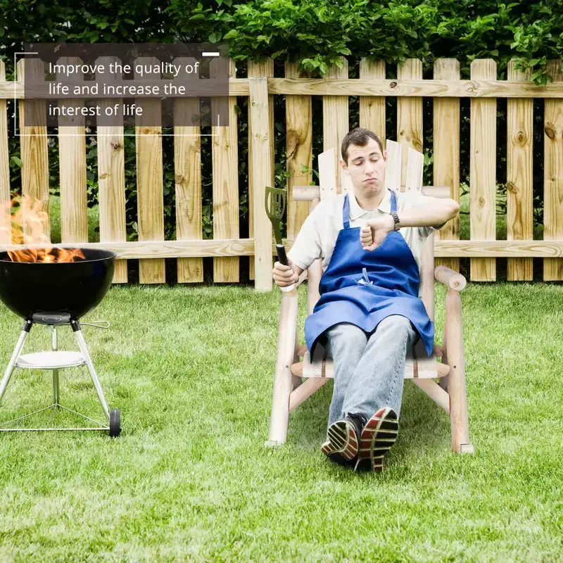 Karl Home | Natural Wood Patio Rocking Chair