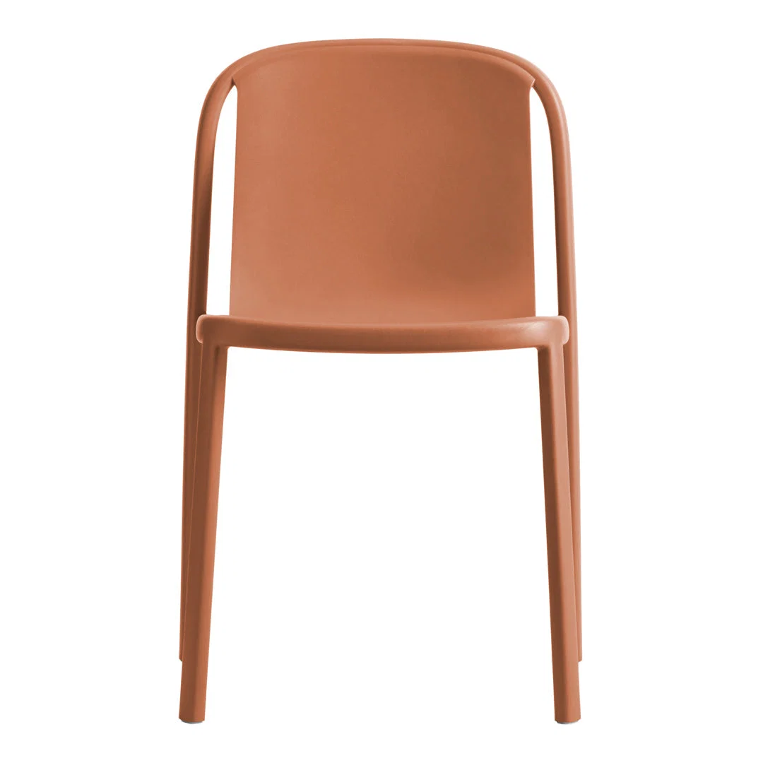 Eco Modern 100% Recycled Plastic Side Chair with Stackable Indoor-Outdoor Design for Dining Room or Patio