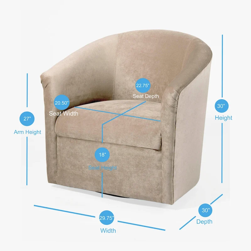 Ellery Modern Microfiber Swivel Accent Chair by Greyson Living