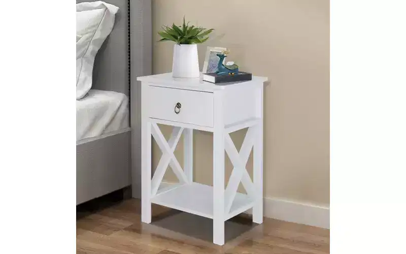 Karl Home One Drawer Manufactured Wood Nightstand (Set of 2)