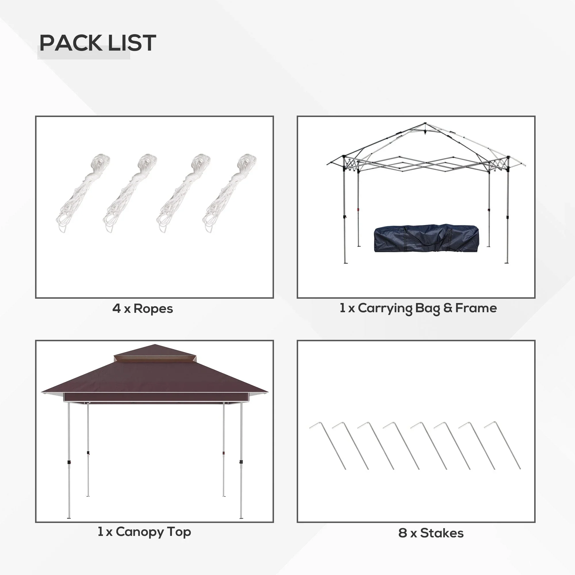 Outsunny 12 x 12 Pop Up Canopy Sun Shade Instant Tent Folding with Mesh Sidewall Netting, 3-Level Adjustable Height