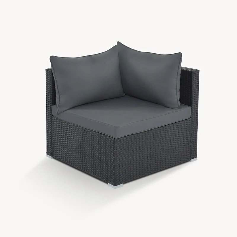 8-Piece Wicker Modular Sectional Sofa Set with Coffee Table