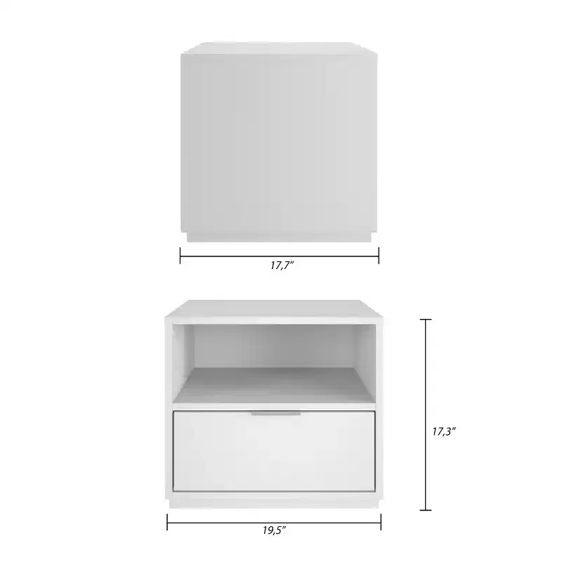 Nexera Hunter 1 Drawer Nightstand