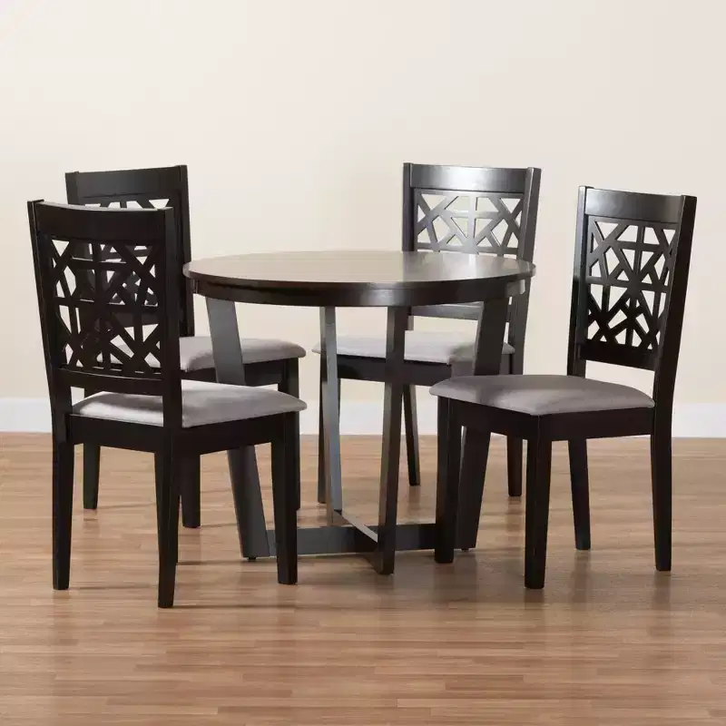 Baxton Studio Jamie Moden Wood 5-Piece Dining Set