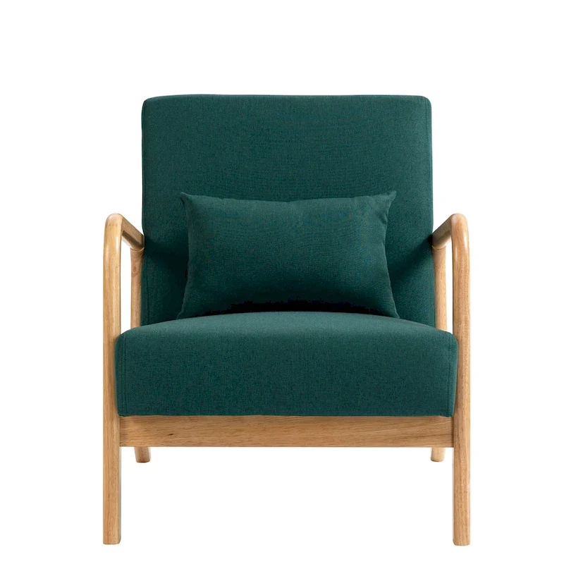 Upholstered Arm Chair with Cution Modern Side Accent Chairs - 25.8W x 28.7H x 32.3D