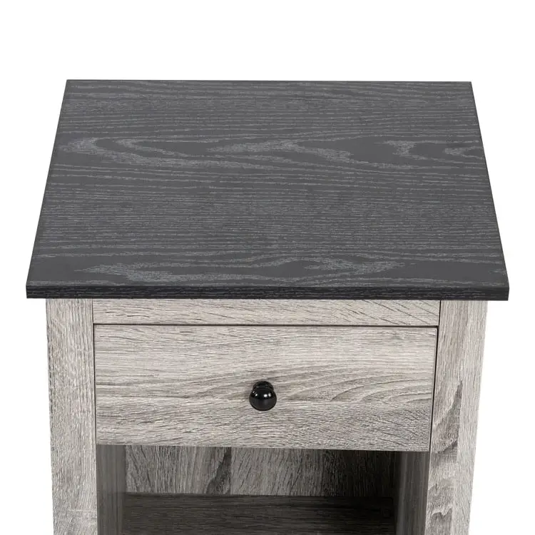 End Table with Drawer and Lower Shelf