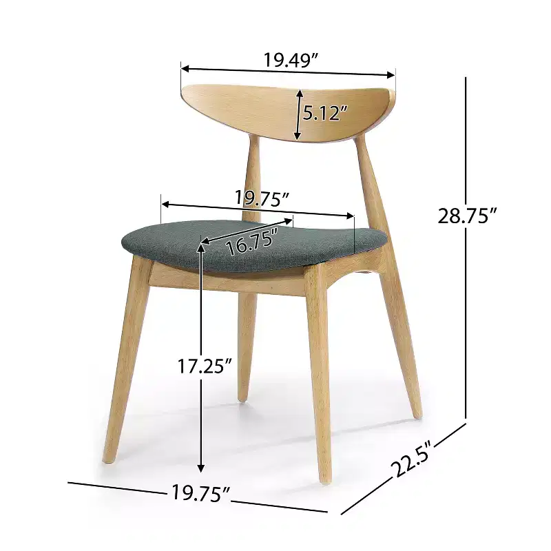 Christopher Knight Home Barron Mid Century Modern Rubberwood Fabric Upholstered Dining Chairs (Set of 2)