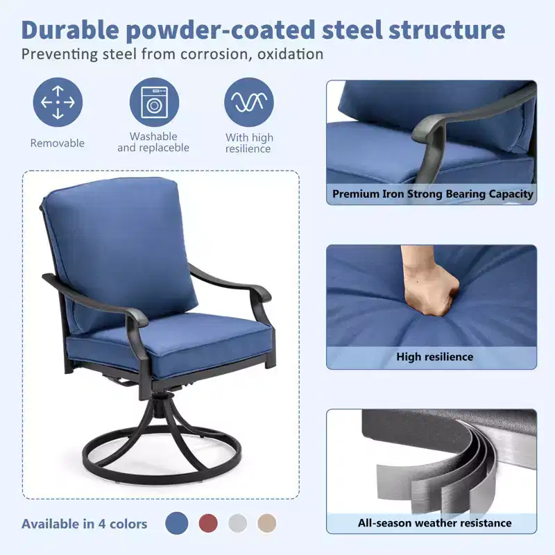 EROMMY Patio Dining Armchair with Cushion