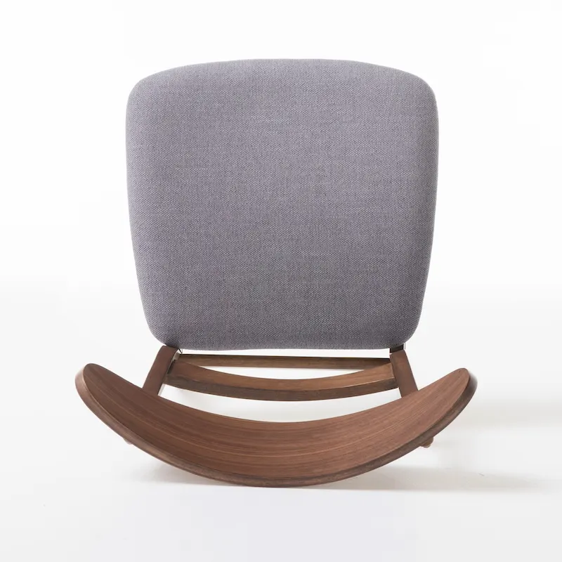 Mid-Century Modern Upholstered Rubberwood Dining Chair (Set of 2)