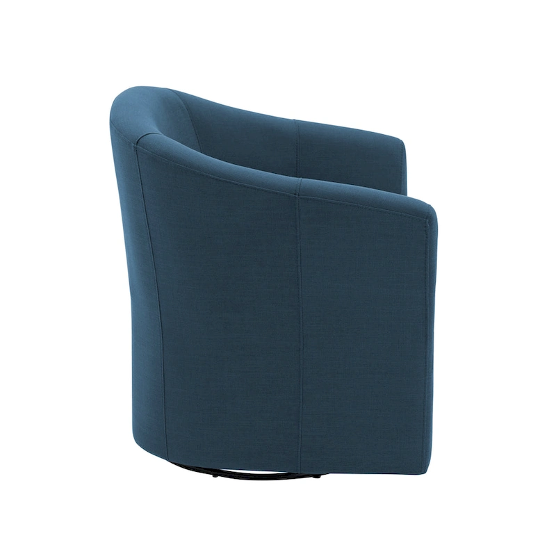 Set of 2 Modern Upholstered Swivel Barrel Chair Living Room Accent Chair