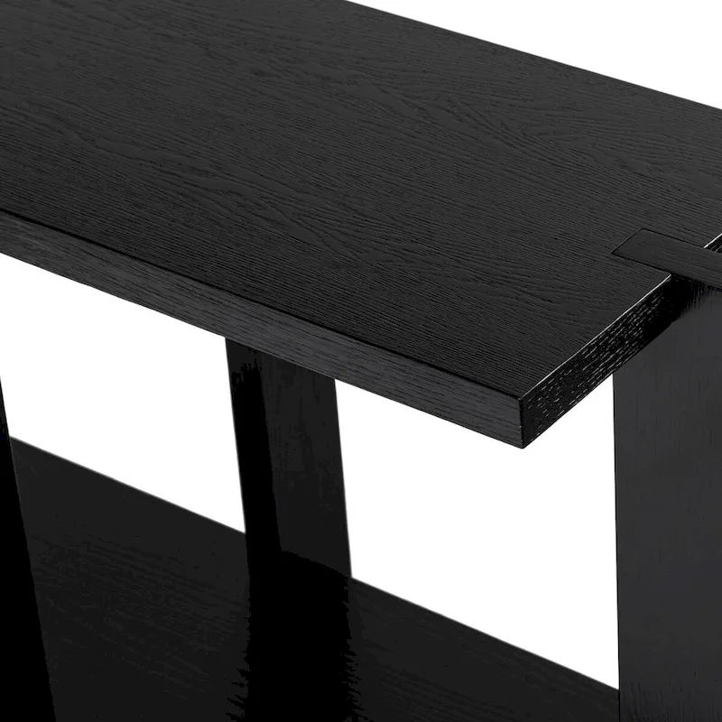 Rectangular Oak Veneer Wood Console Table - 48W x 20D x 30H