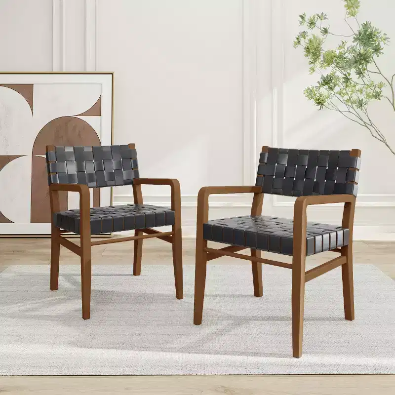 Christopher Knight Home Prosen Faux Leather and Rubberwood Dining Chair (Set of 2)