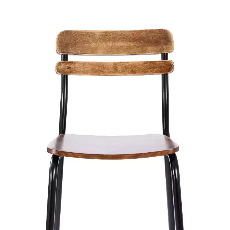 Flash Furniture 2 Pack Cyprus Commercial Grade Solid Wood Bar Stools with Metal Frames and Antique Finish
