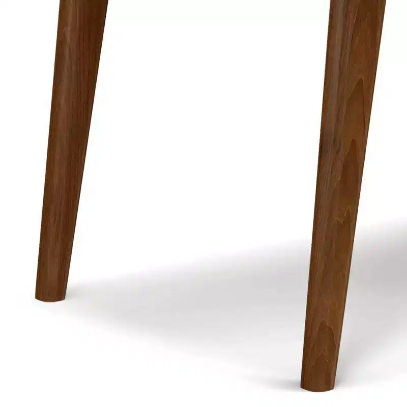 Mid-Century Rectangle Dining Table, Rubberwood Frame, Seats 6, Brown, 66