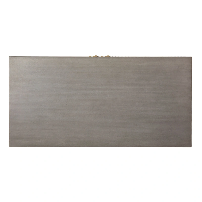 SEI Furniture Laurelvale Grey Wood Cabinet w/ Goldtone Legs/Pulls