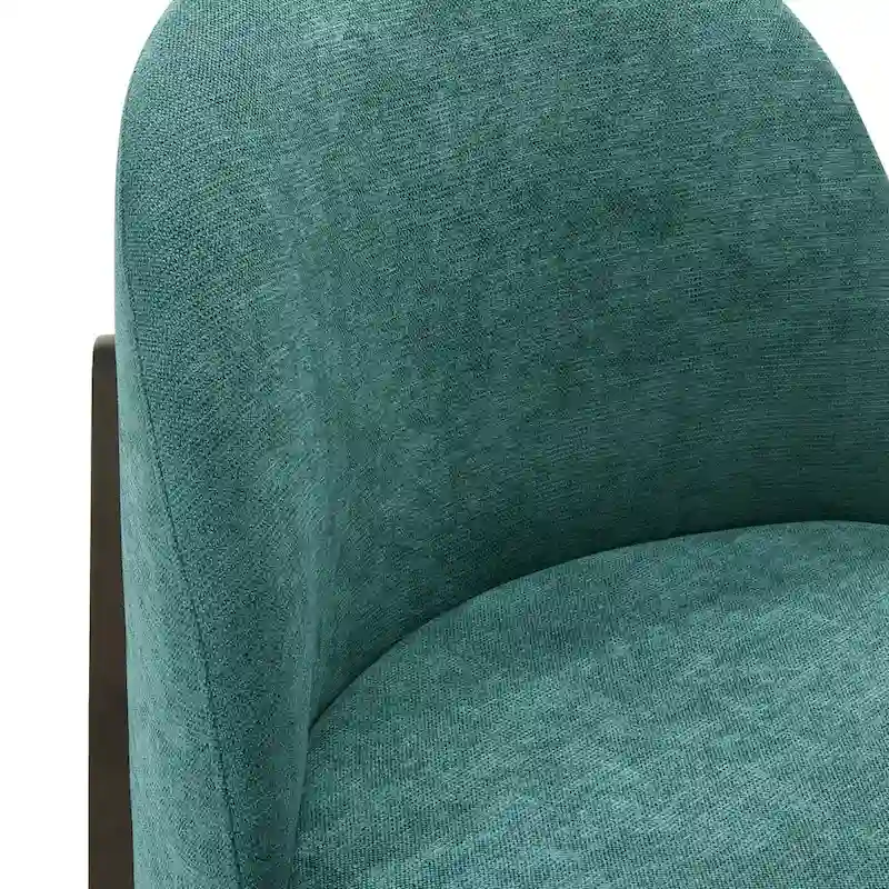 Poly & Bark Pietta Dining Chair (Set of 2) - Durable Fabric with Solid Wood Legs
