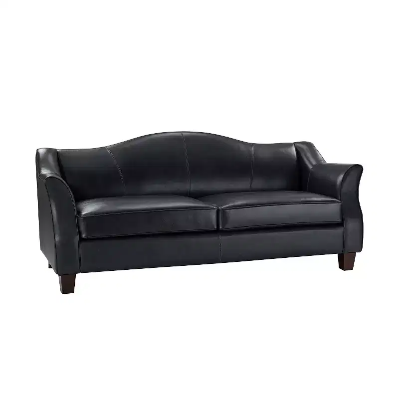 Bruno 78.75 Wide Genuine Leather Sofa with Solid Tapered Wood Legs|ART OF LIVING DESIGNS