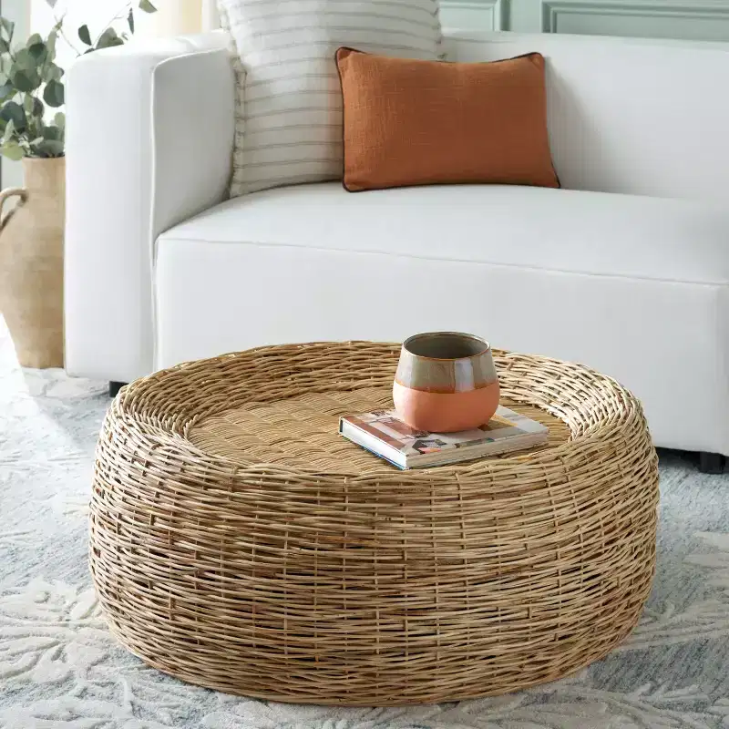 Mordekai Round Coffee Table - COF6514A - Natural - Safavieh