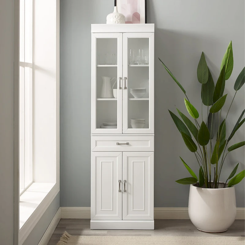 Crosley Stanton Glass Door Pantry - 14.5x23.75x78