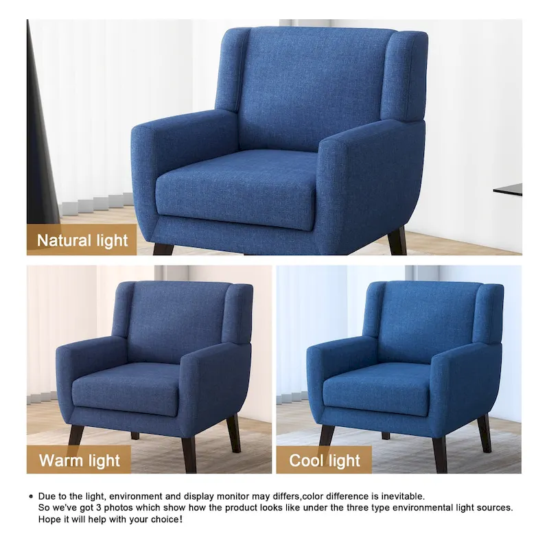 Modern Armchair Upholstered Accent Chair Set of 2