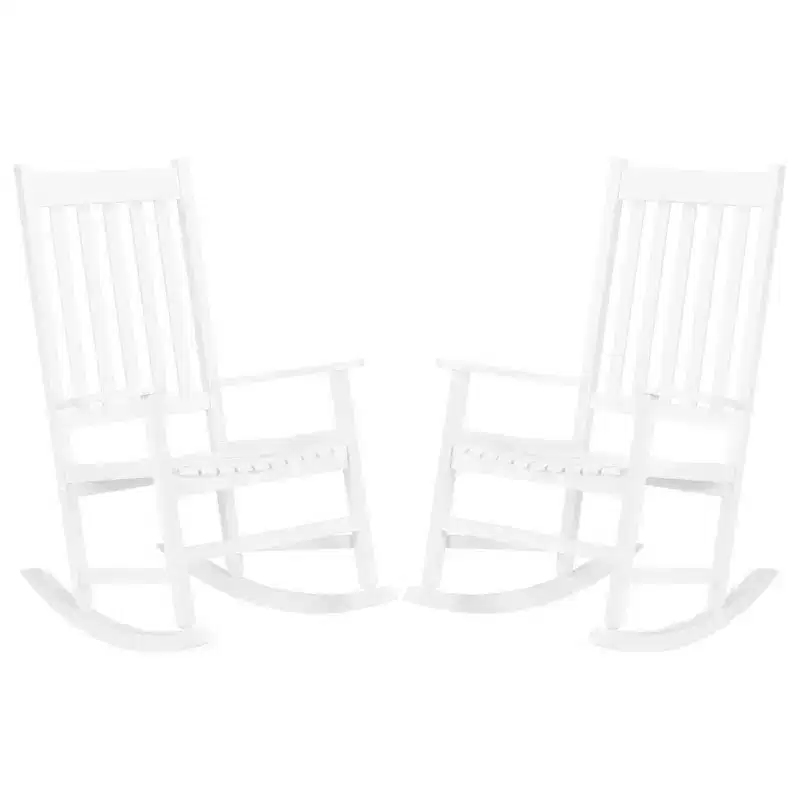 Karl Home | Solid Wood Patio Rocking Chairs (Set of 2)