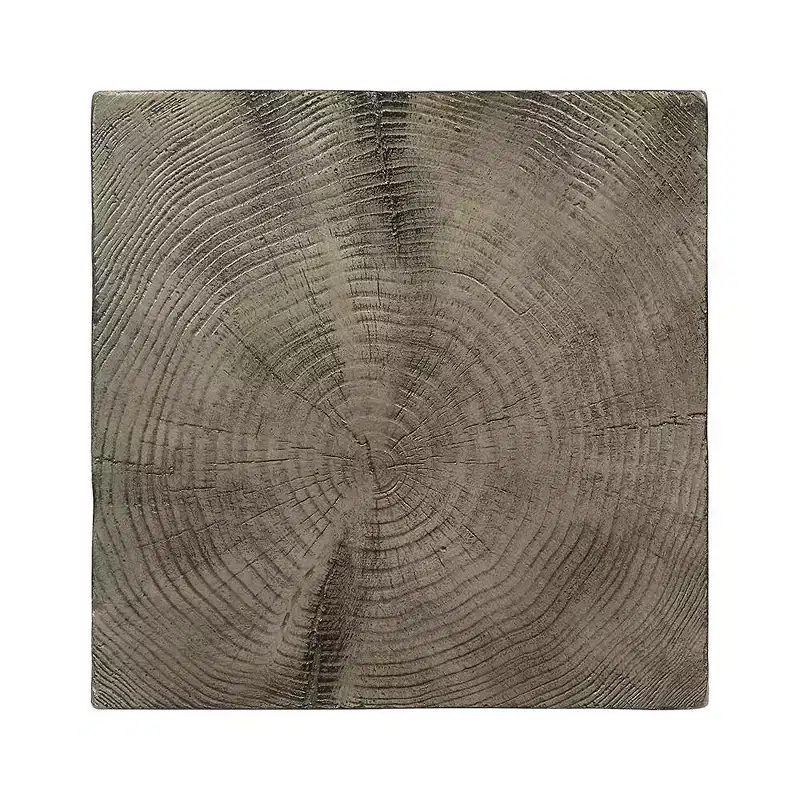 13" Zahi Accent Table Weathered Oak Finish - Acme Furniture: Modern Rectangle Cement, Space-Saving Design