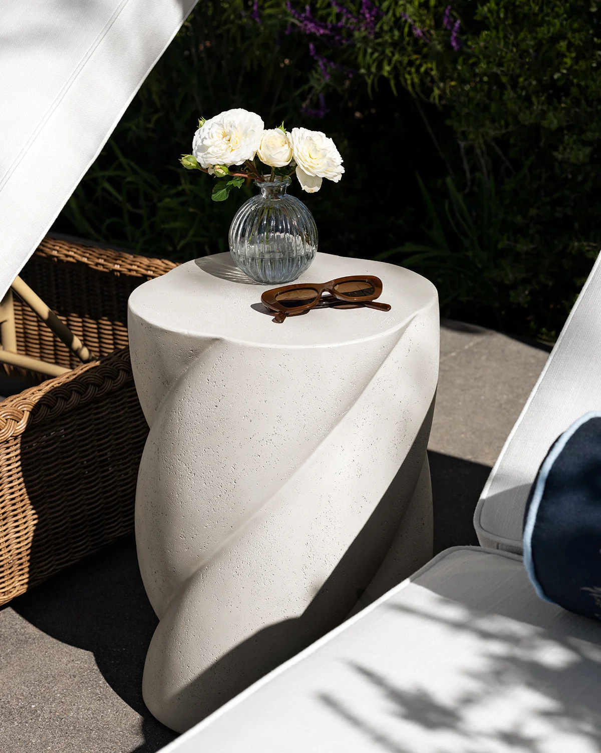 Coastal Outdoor Side Table with Durable Construction for Outdoor