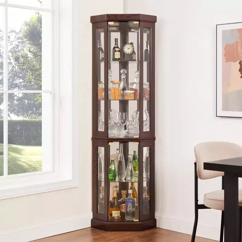 Living Room Storage Cabinet MDF+Fabric 1 Soft-Close Door 1 Shelf