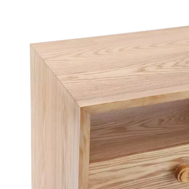 Ramona Modern Nightstand with 2 Drawers and Open Shelf